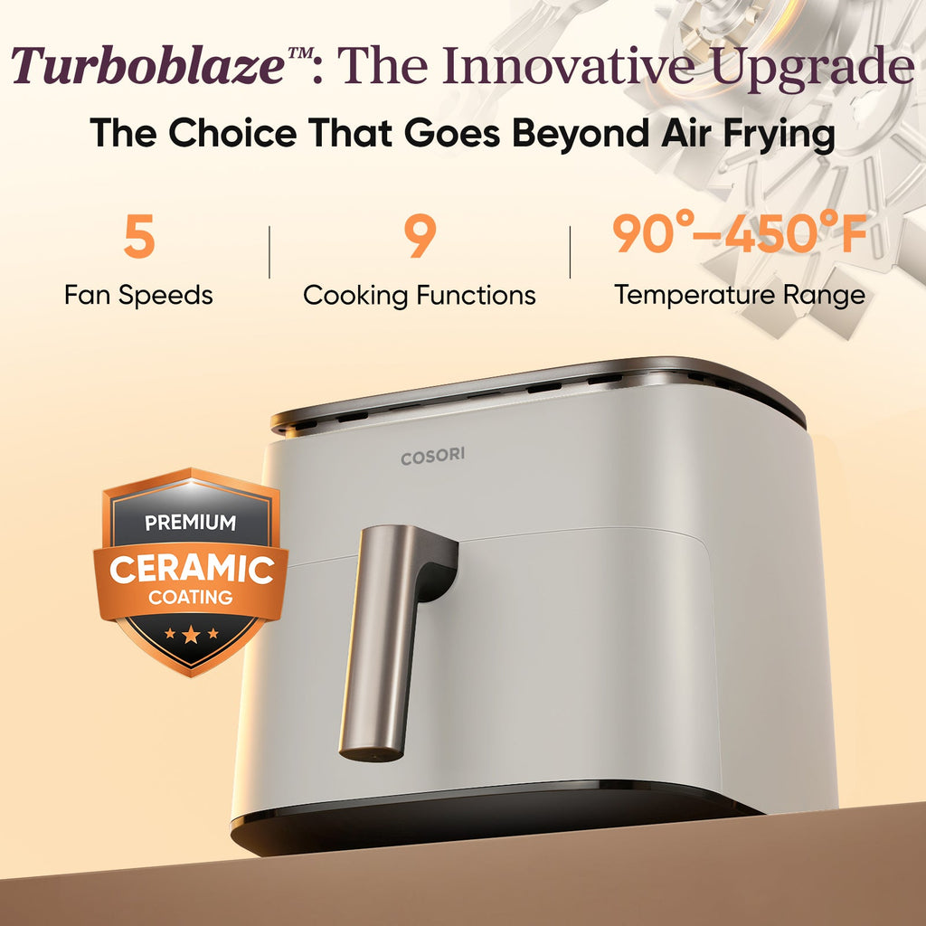 TurboBlaze™ 6.0-Quart Air Fryer - Light Gray