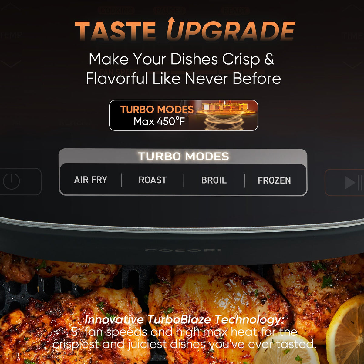 TurboBlaze™ 6.0-Quart Air Fryer - Dark Gray