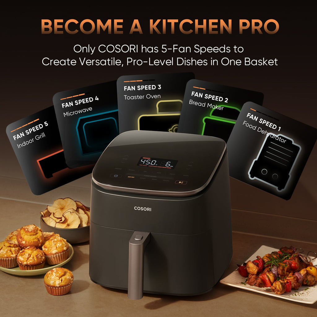 TurboBlaze™ 6.0-Quart Air Fryer - Dark Gray