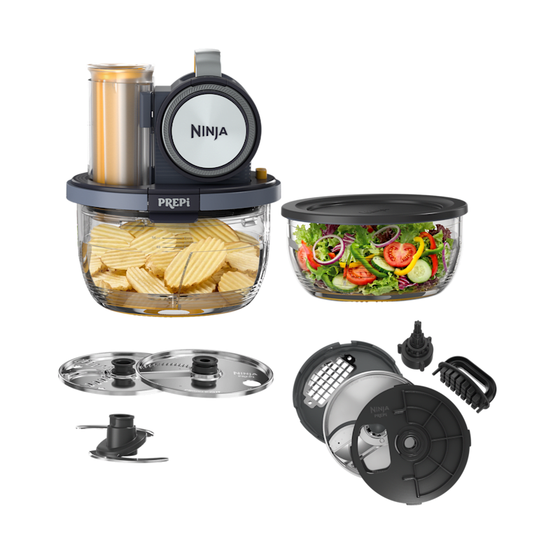 Ninja PREPi 6-in-1 Prep System: Dice, Chop, Slice, Crinkle, Shred, Puree in Blue