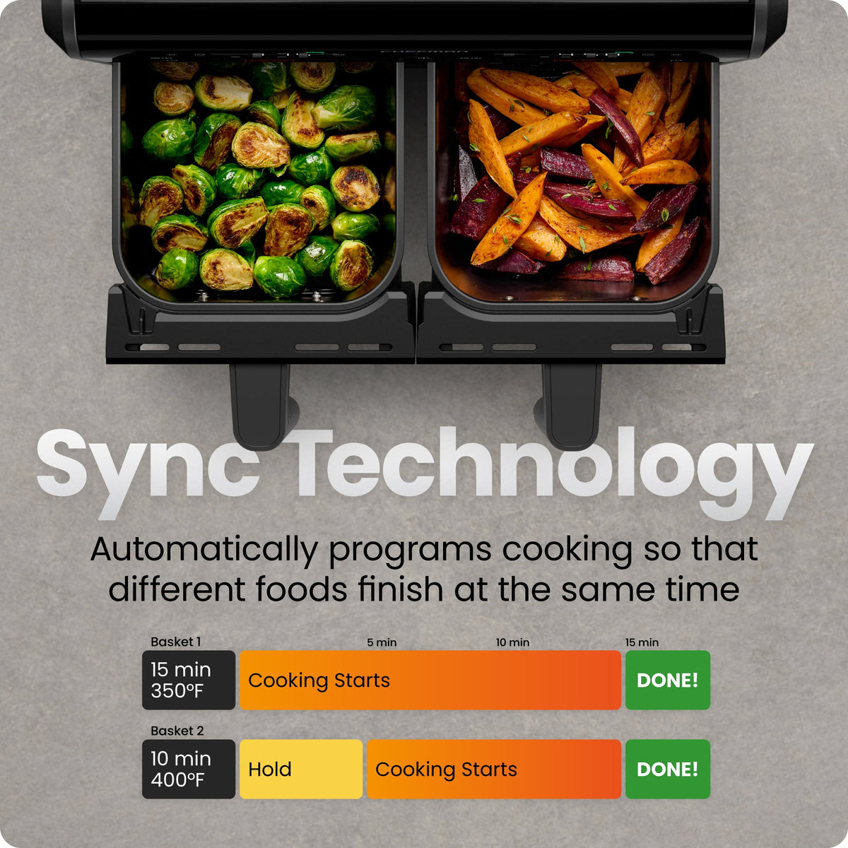 9 Qt. TurboFry® Dual Basket Air Fryer with Window