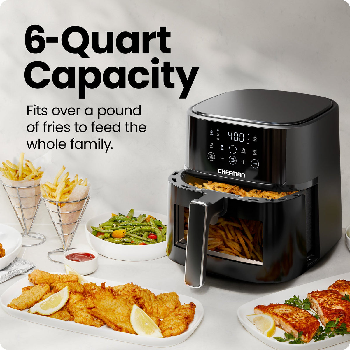 TurboFry® Touch 6-Quart Easy-View Air Fryer
