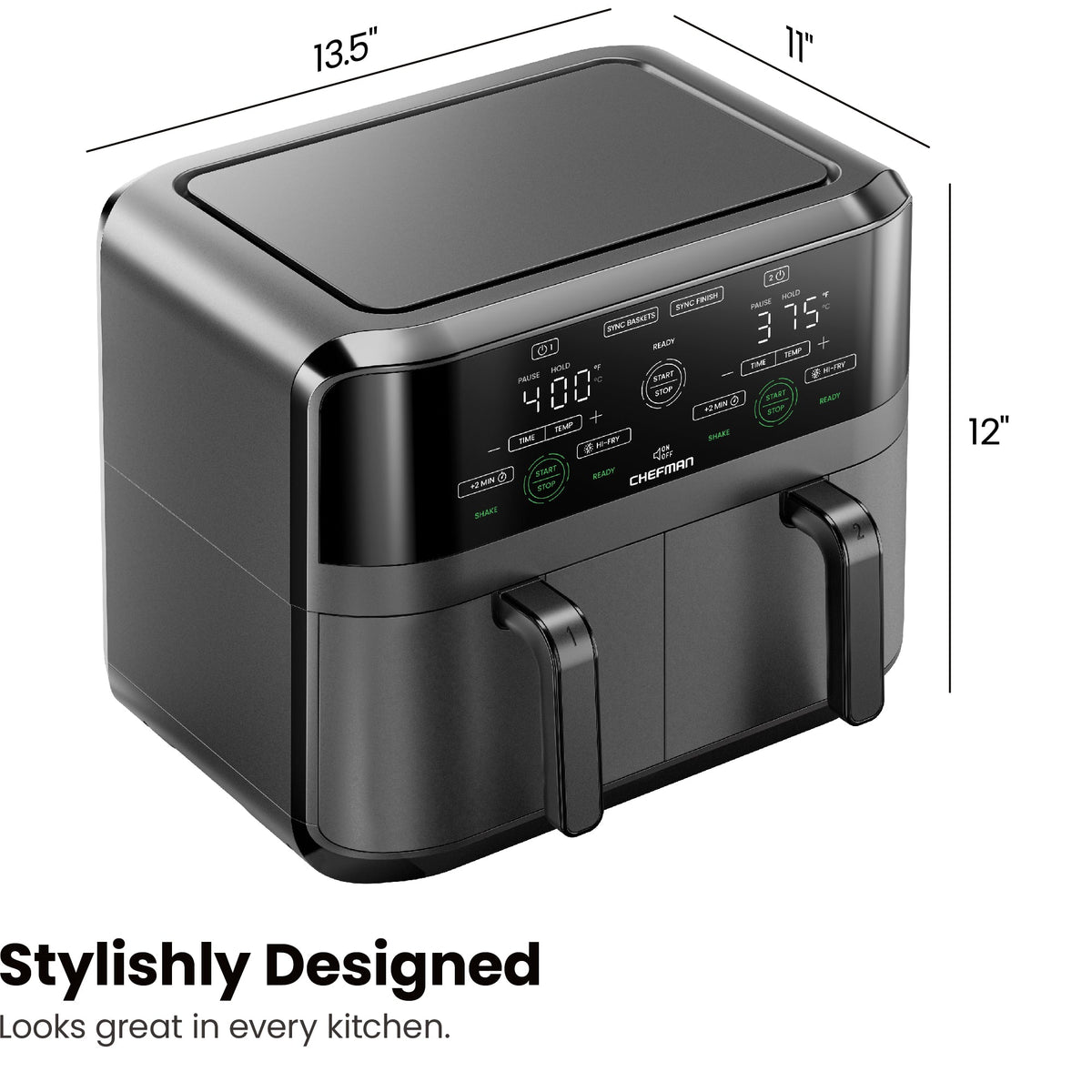 TurboFry® Touch 6 Qt. Dual-Basket Air Fryer