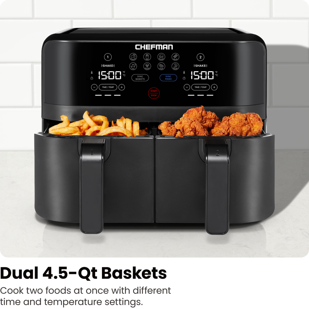 Double-Basket Air Fryer - 9 Quart