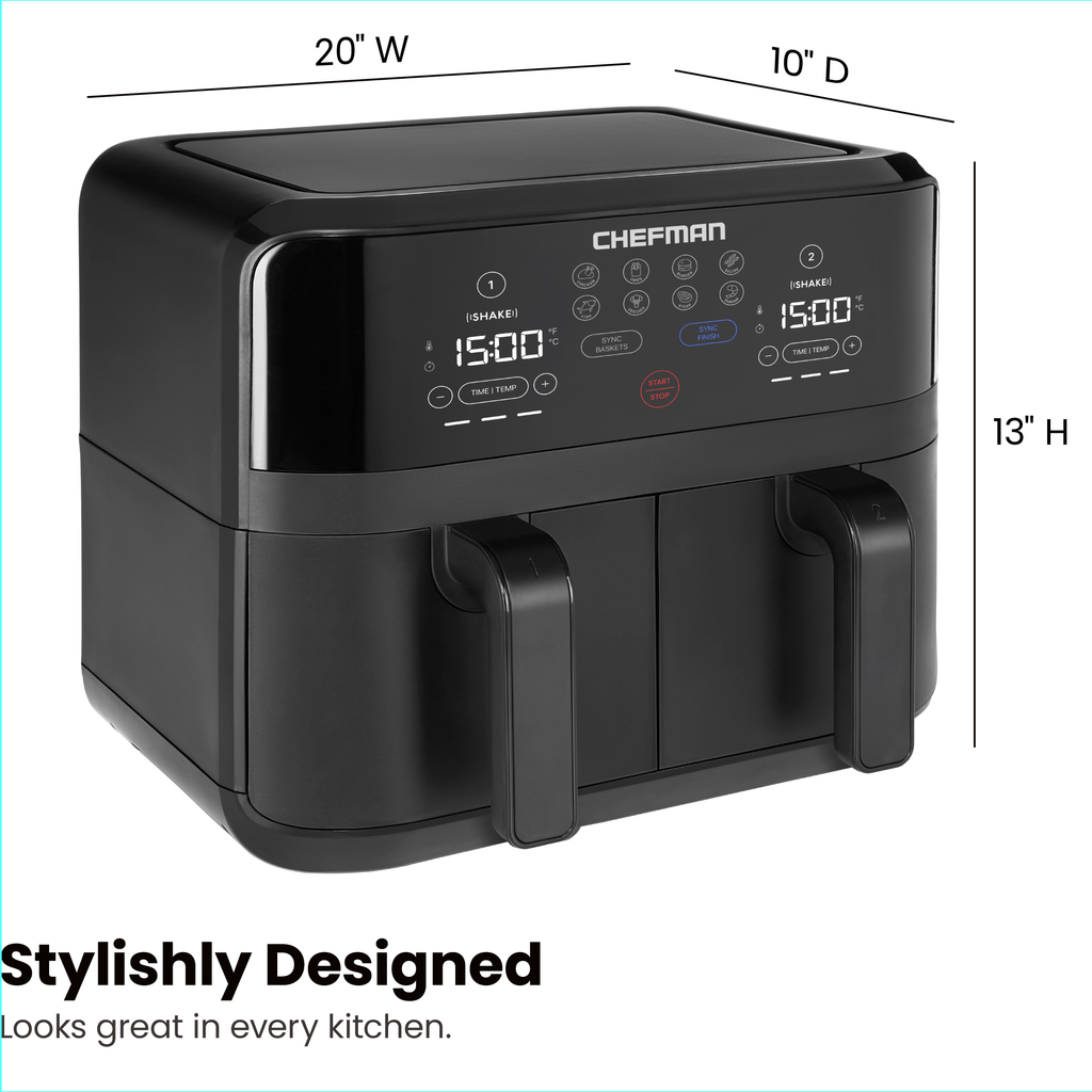 Double-Basket Air Fryer - 9 Quart